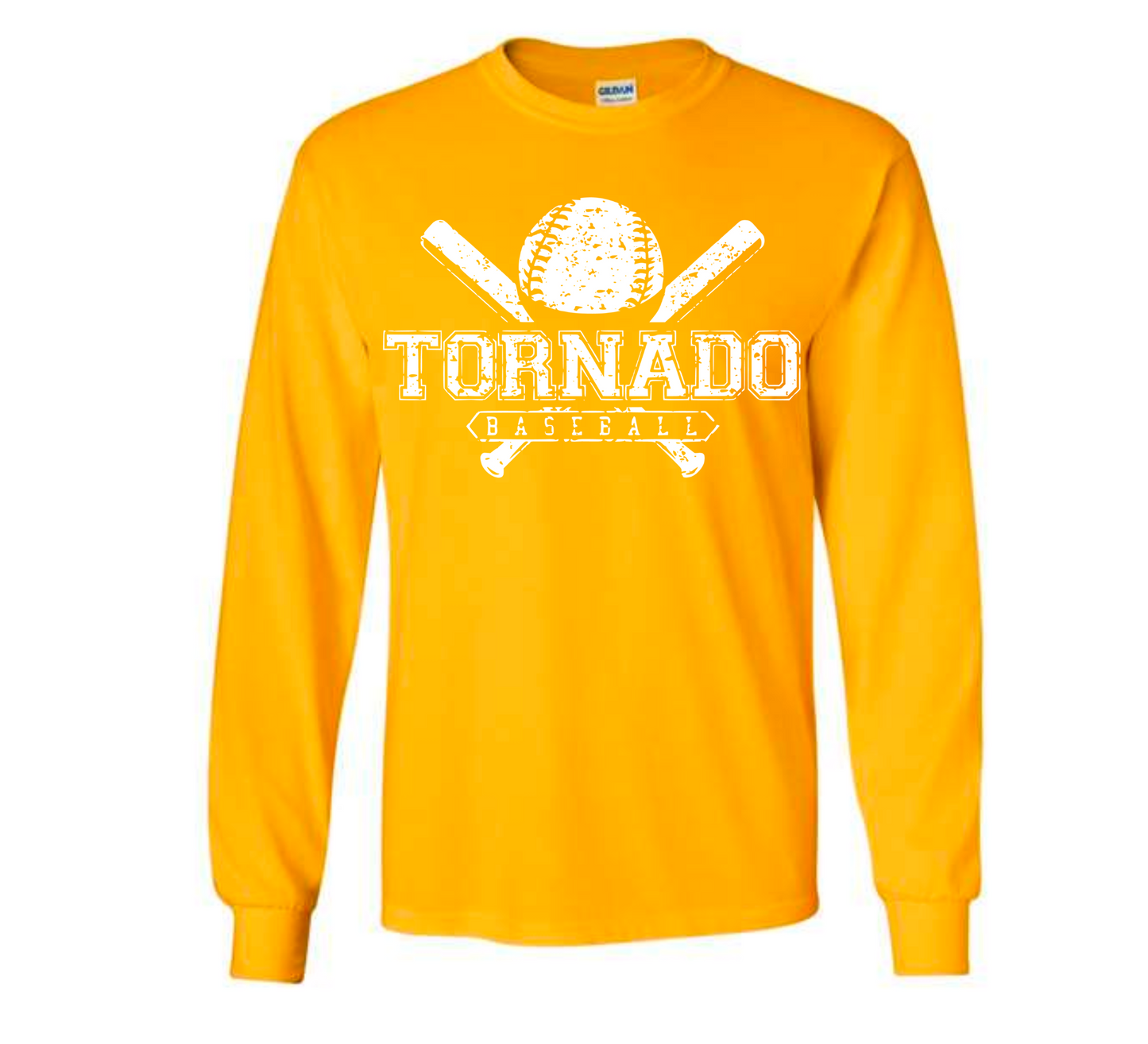 Purvis Baseball Distressed LONG SLEEVE Tee