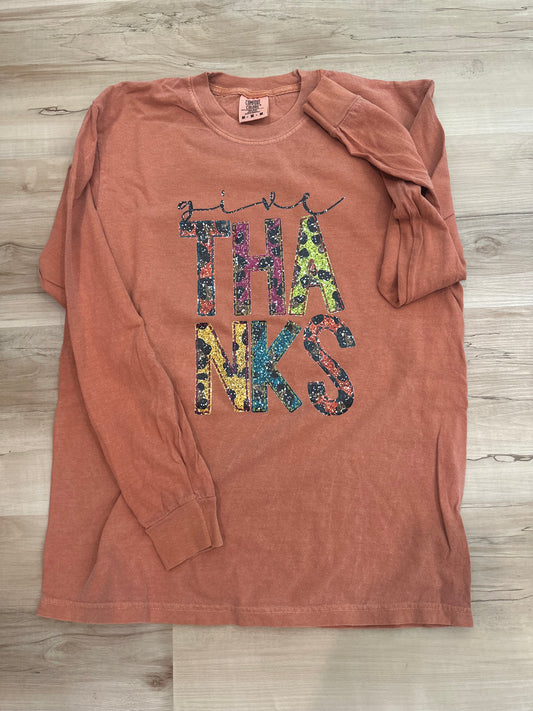 Give Thanks Long Sleeve Comfort Color