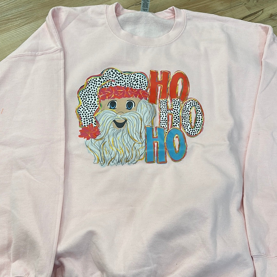HoHoHo Pink Santa Sweatshirt 2XL