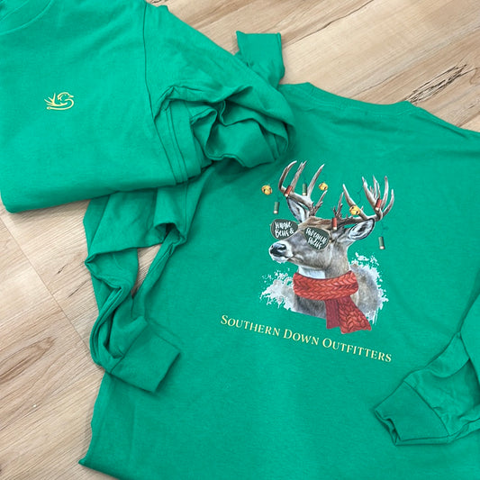 Jingle Bells & Shotgun Shells Youth Long Sleeve