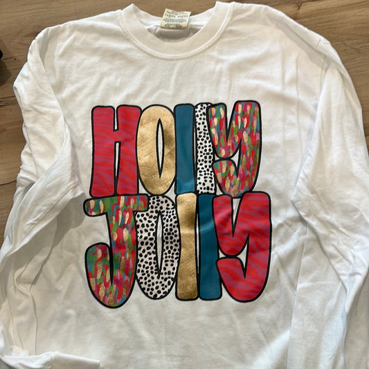 Holly Jolly Long Sleeve Comfort Colors AM