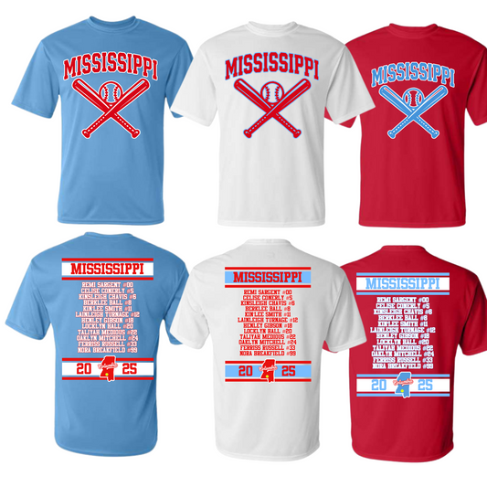 Mississippi 6U Roster DRIFIT