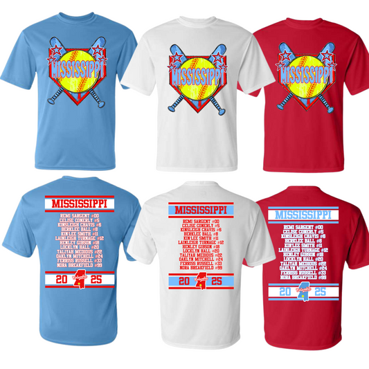 GIRLY Mississippi 6U Roster DRIFIT