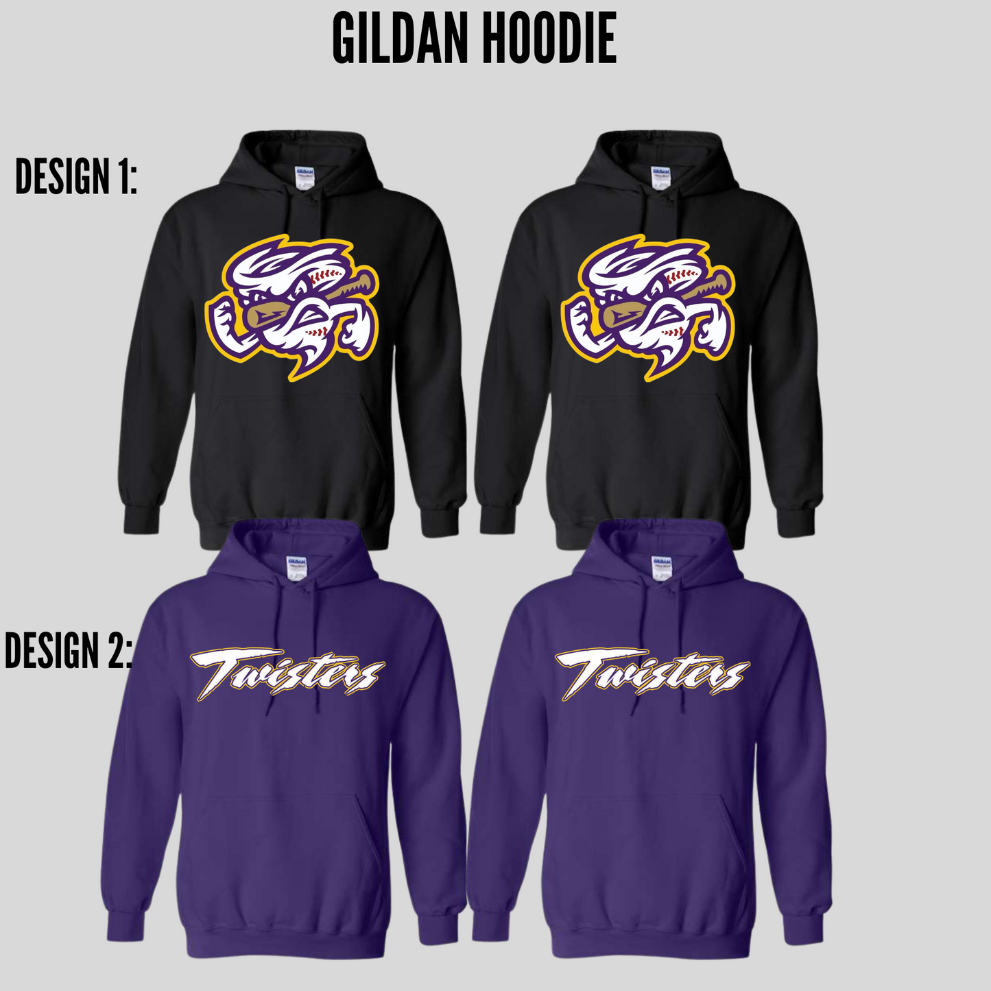 Gildan Hoodie — FRONT DESIGN ONLY