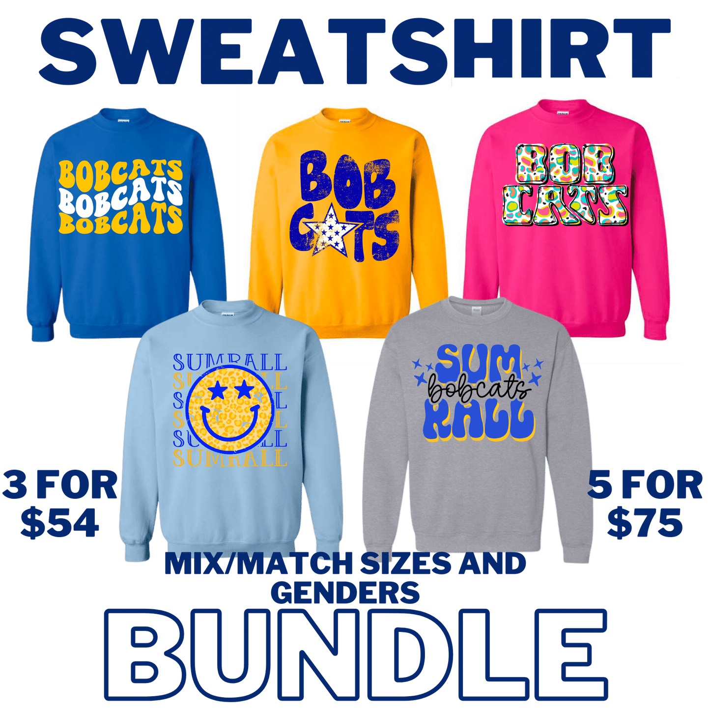 SUMRALL SWEATSHIRT BUNDLE OF 3