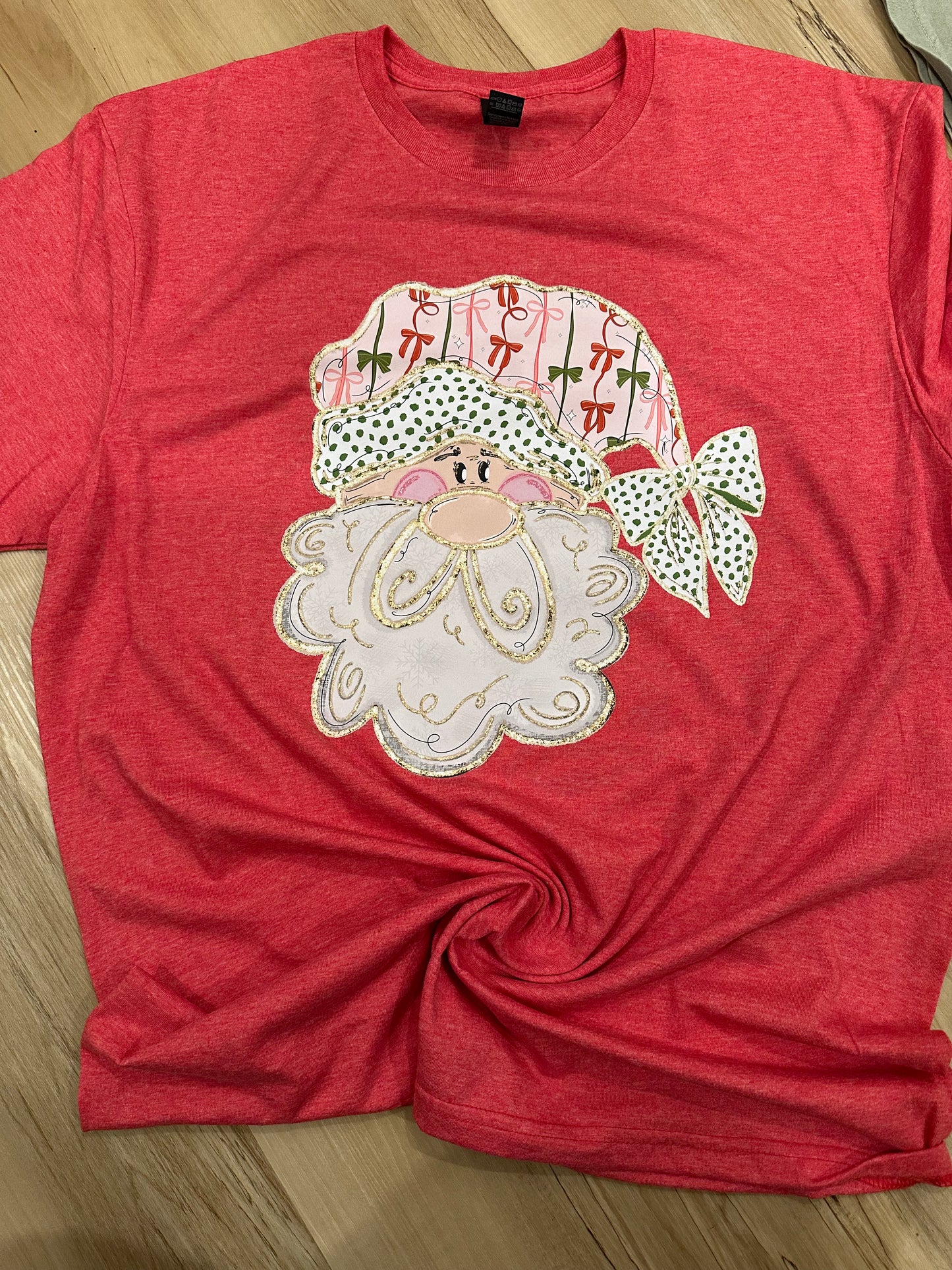 Santa on Heather Red