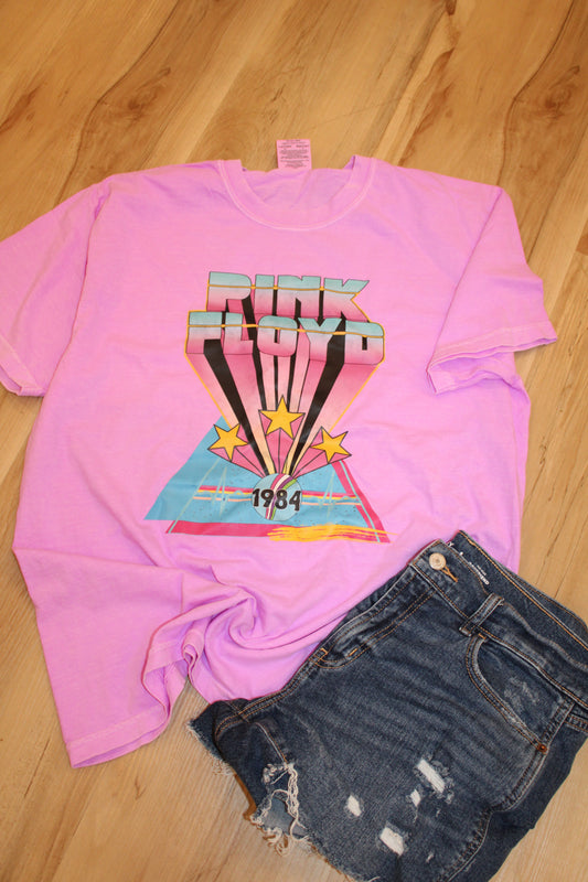 Pink Floyd Comfort Color Neon Violet Tee