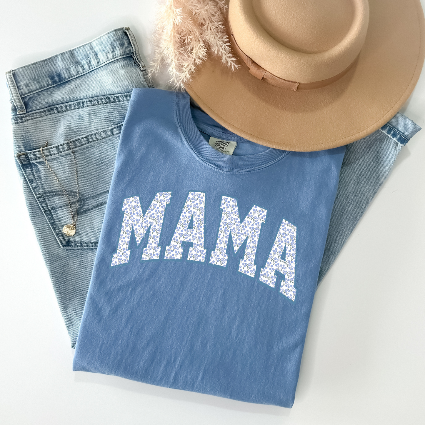 Blue Chinoisserie Floral Tee