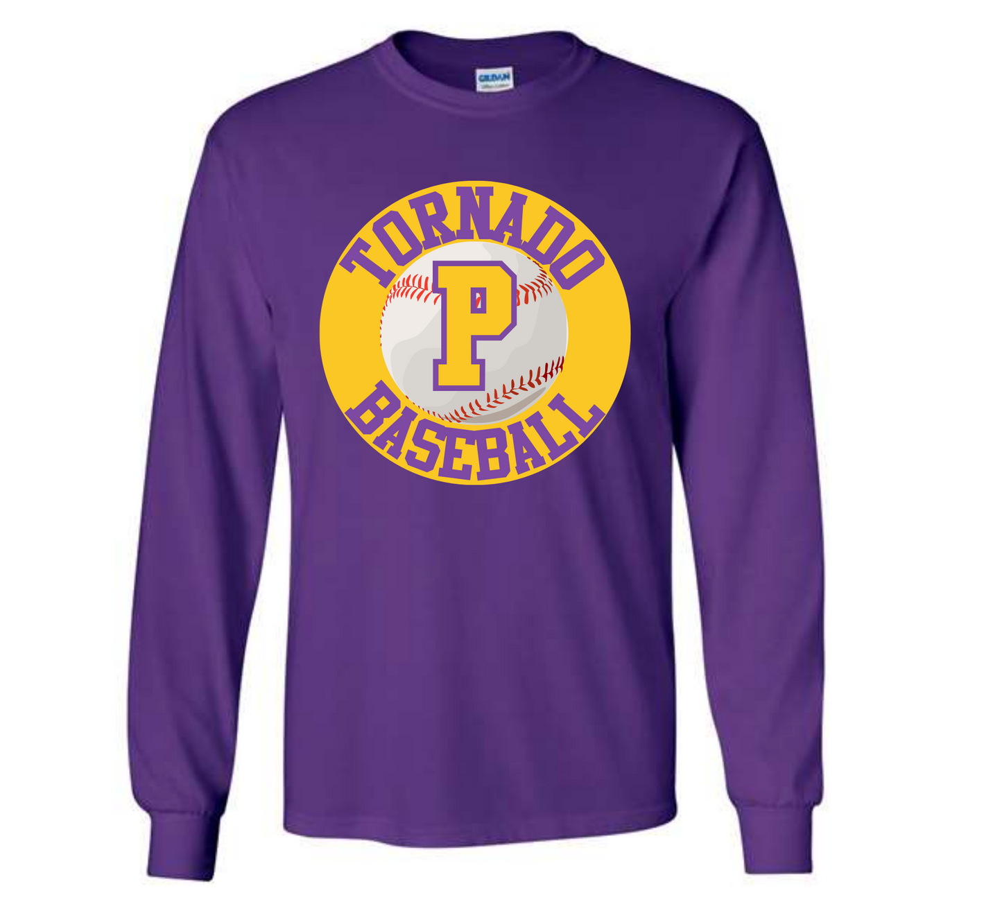 Purvis Baseball Circle LONG SLEEVE Tee