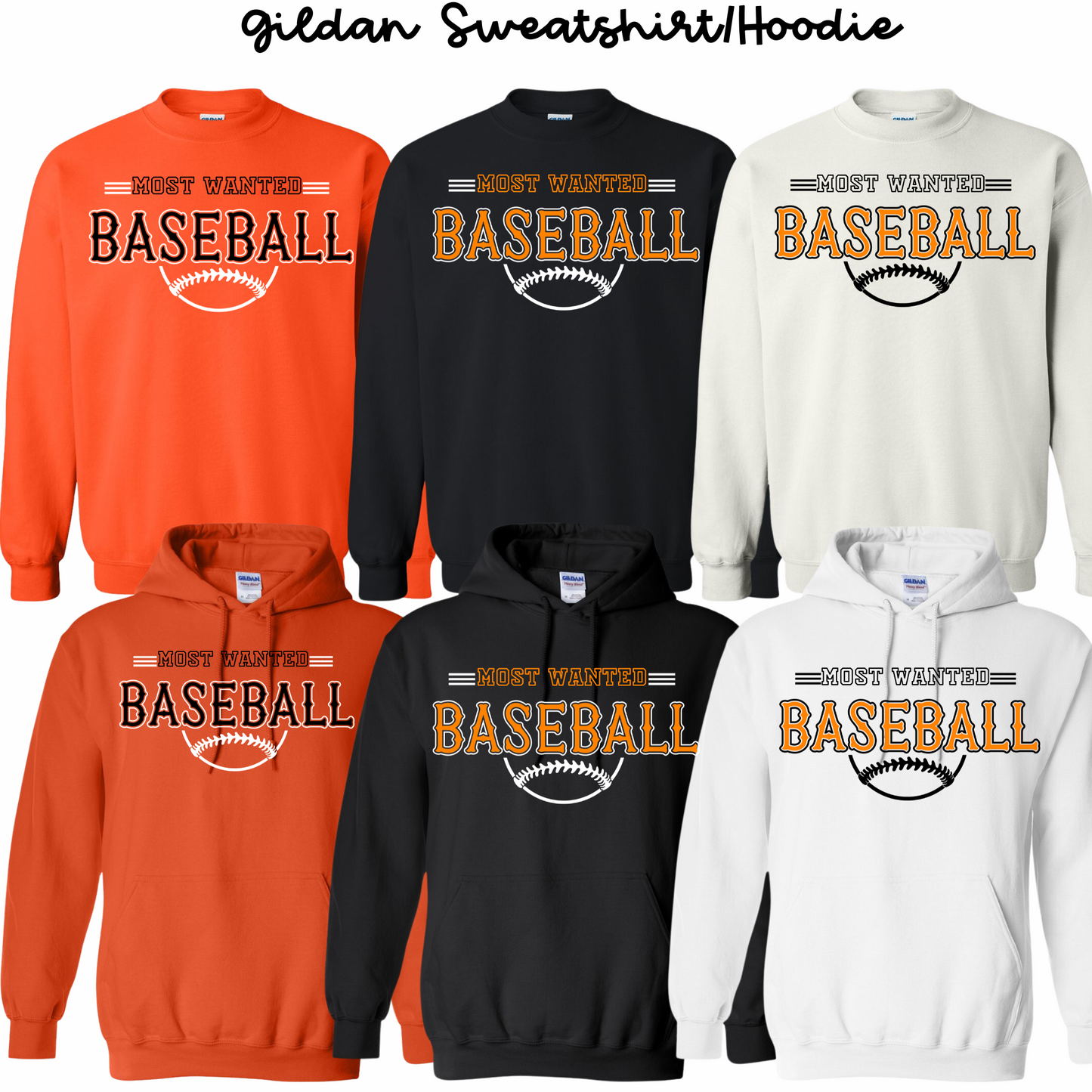 Most Wanted Baseball Sweatshirt/Hoodie