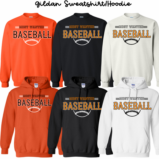 Most Wanted Baseball Sweatshirt/Hoodie
