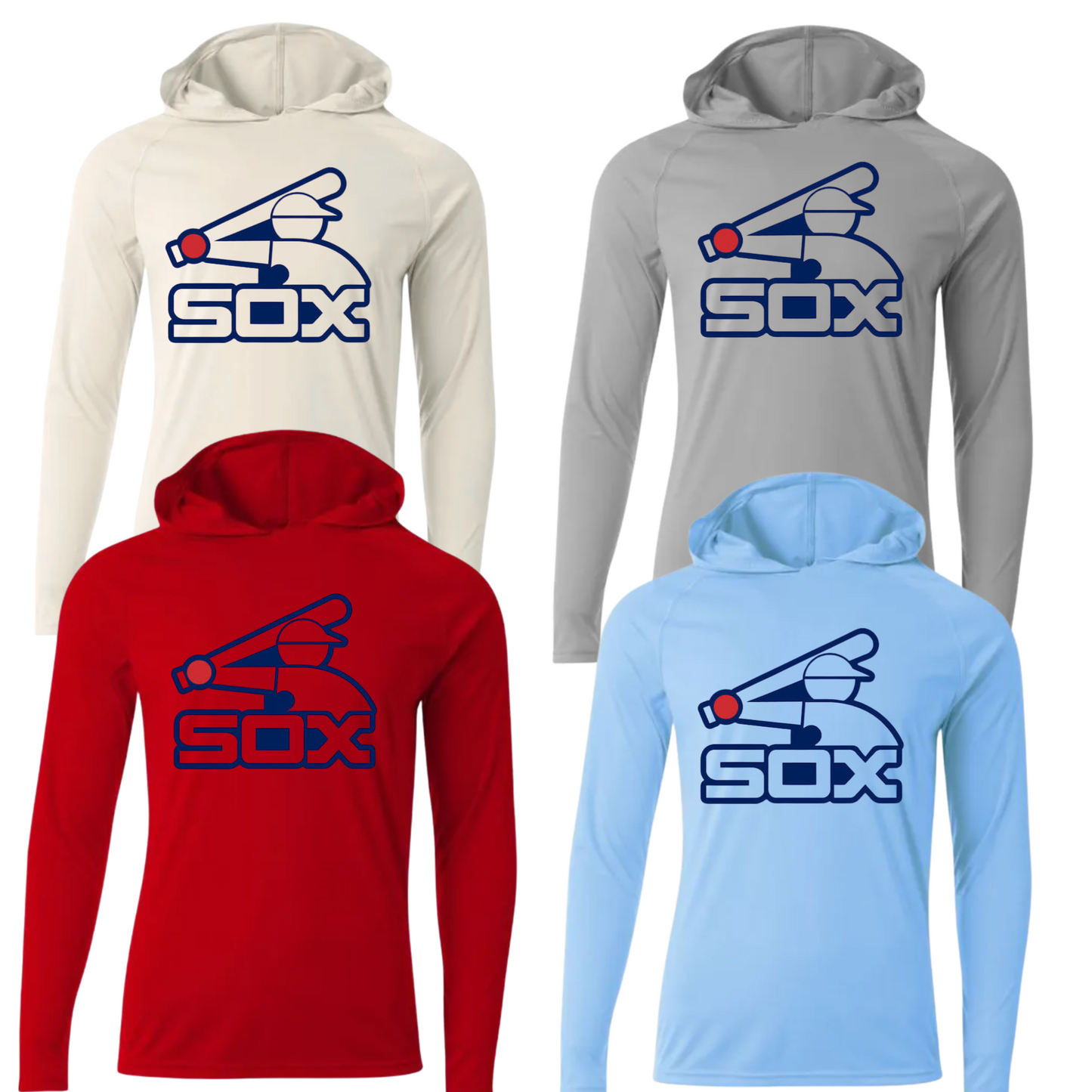 Sox Batter Long Sleeve Hooded Drifit