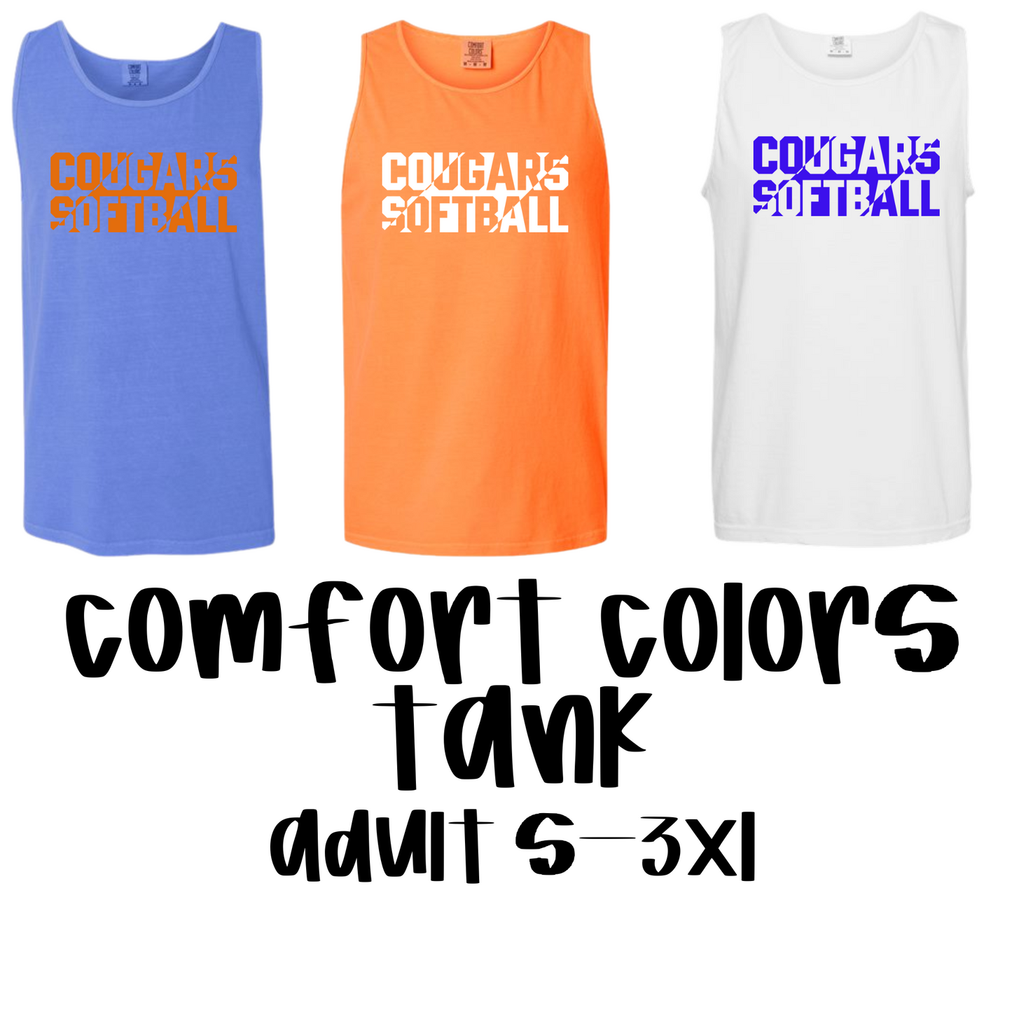 Columbia Academy Softball - Comfort Color Tanks