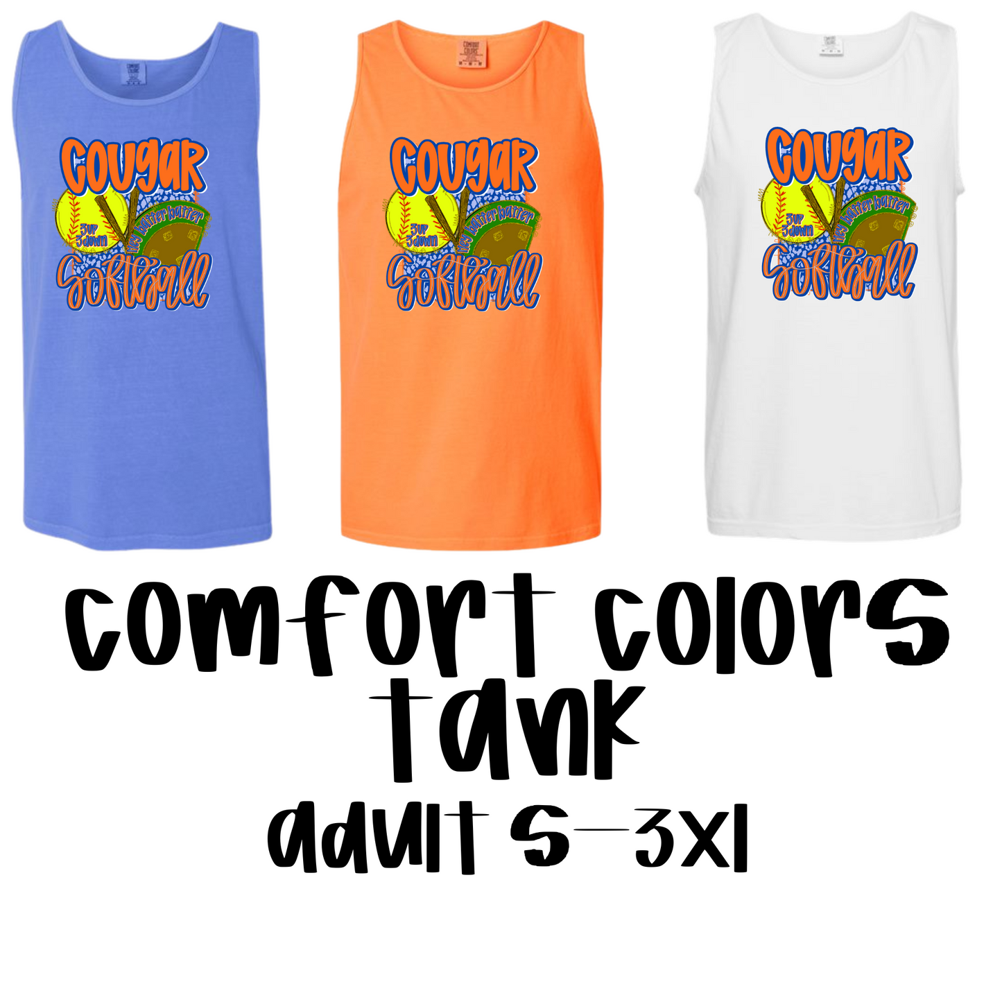 Columbia Academy Softball - Comfort Color Tanks