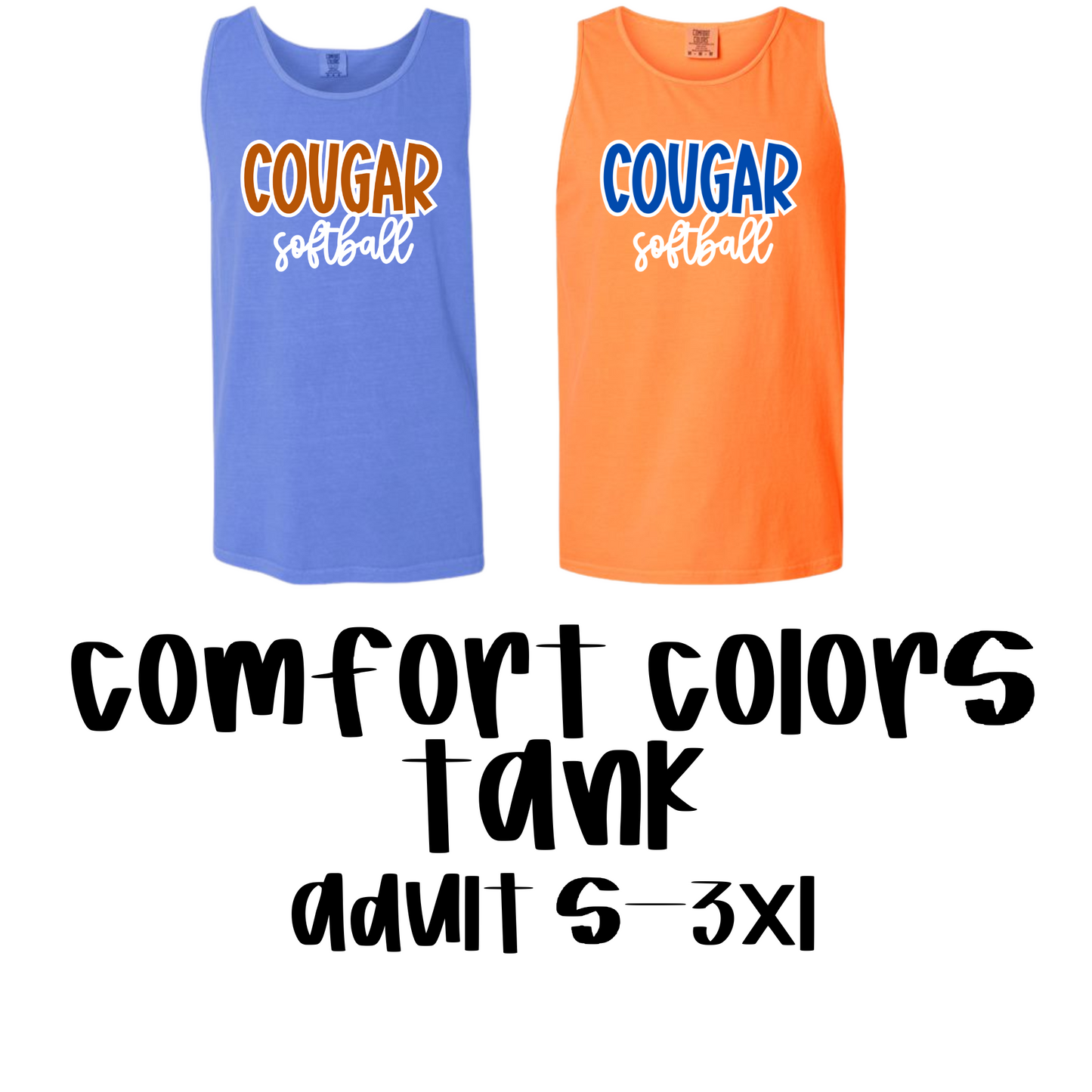 Columbia Academy Softball - Comfort Color Tanks