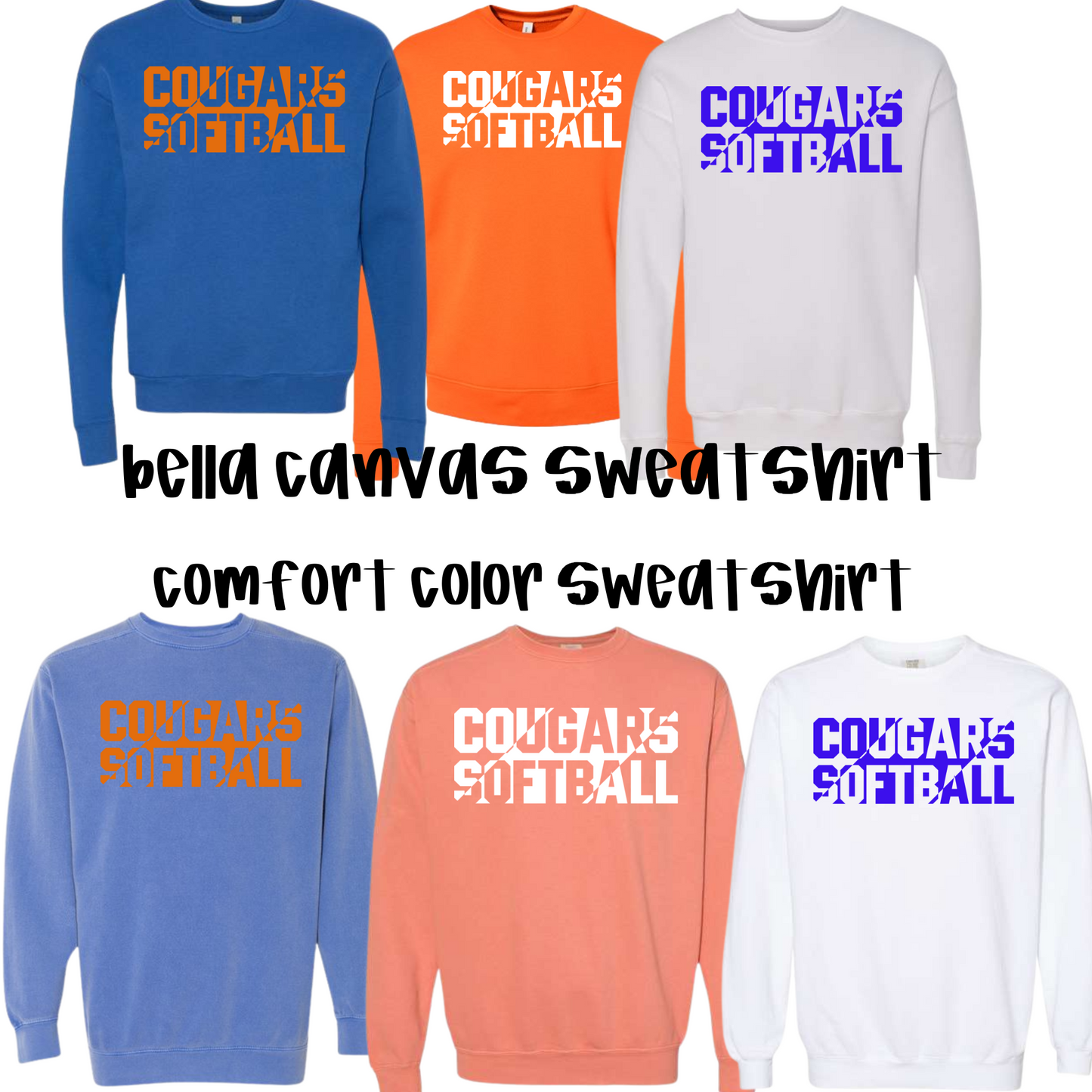 Cougar Block Softball Sweatshirt