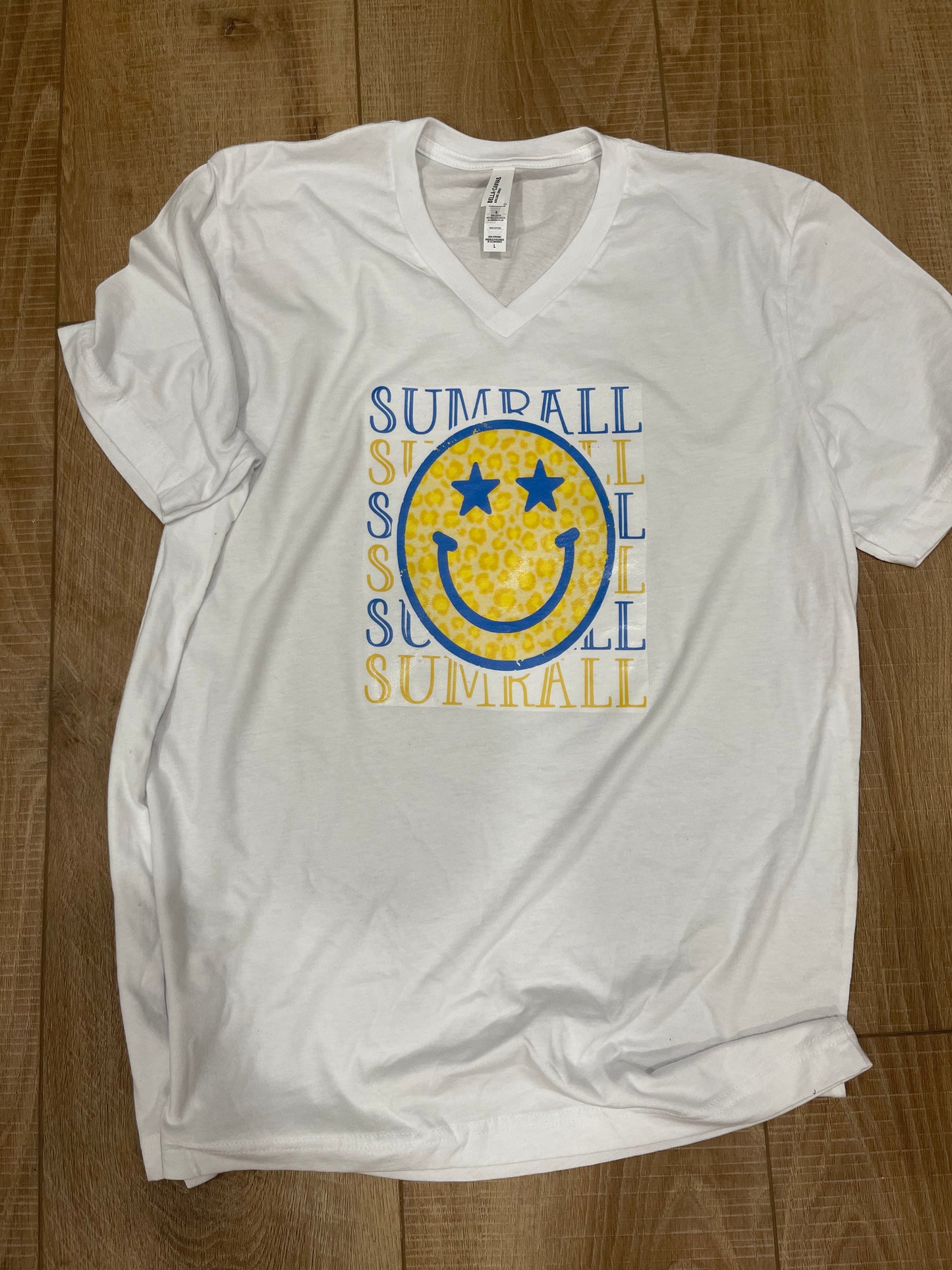 Sumrall Smile *BLUE/GOLD LEOPARD FACE*