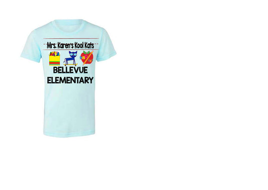 Mrs. Karen's Kool Cats -- Bellevue Elementary Class Shirt