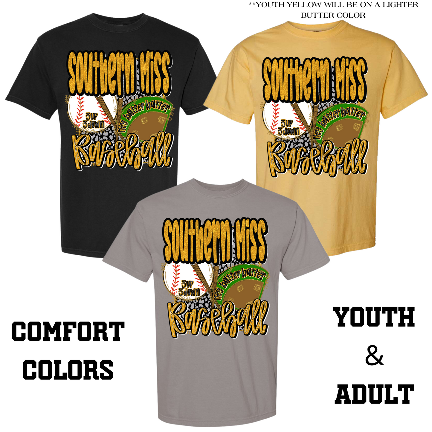 Southern Miss GIRLY Comfort Colors