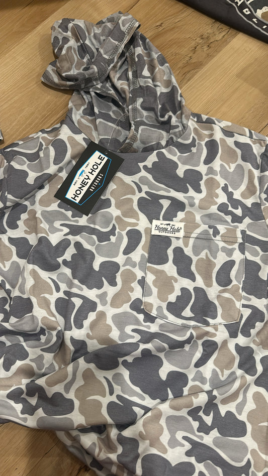 Honey Hole Frog Camo Youth Pullover