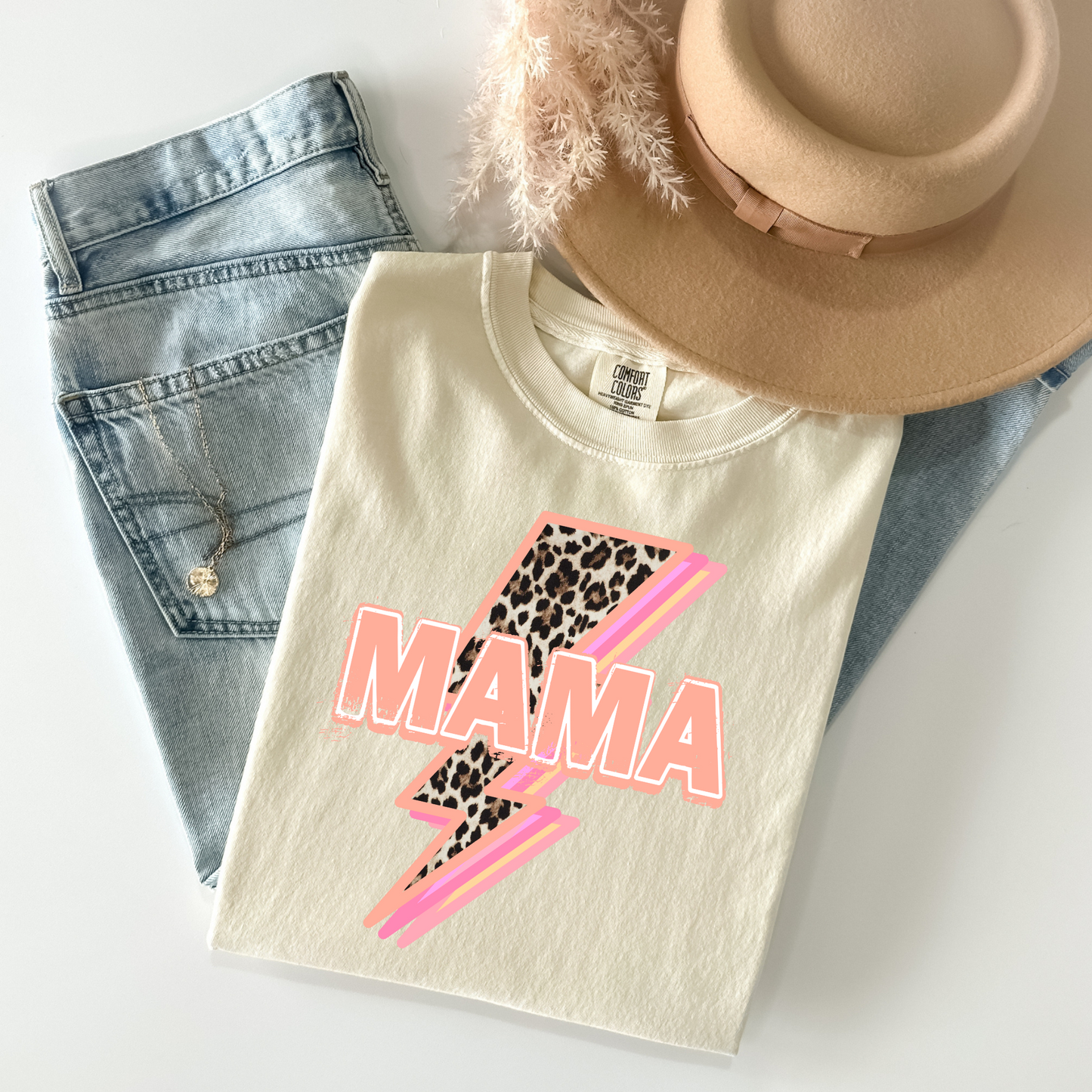 Leopard Lightning Mama Tee