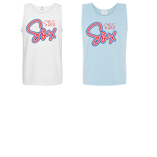 Sox Cursive Comfort Color Tank