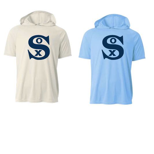 S Short Sleeve Hooded Pullover