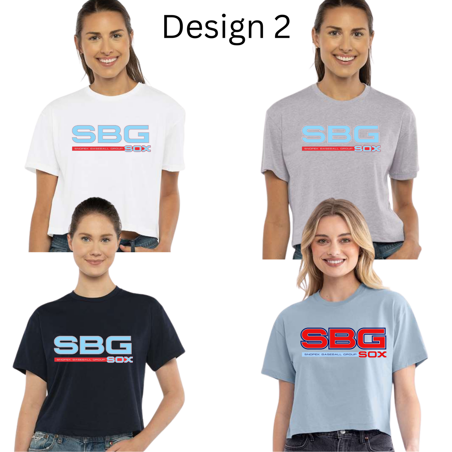 SBG Sox CROPPED Tee *ALL DESIGNS UNDER THIS LISTING*