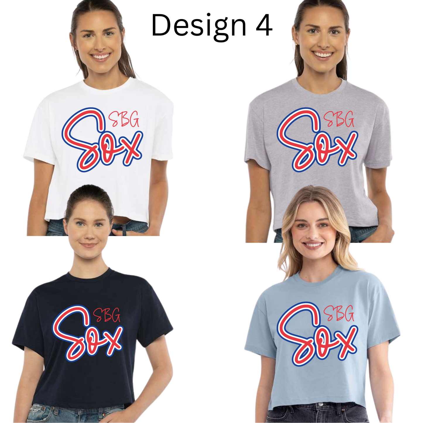 SBG Sox CROPPED Tee *ALL DESIGNS UNDER THIS LISTING*