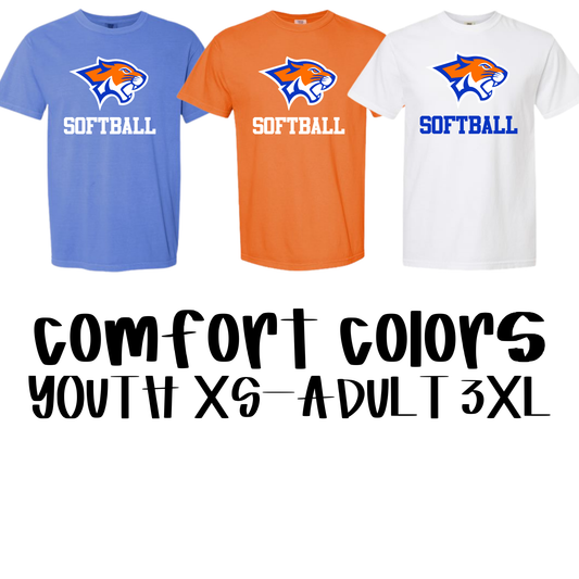 Cougar Head Softball - Comfort Color