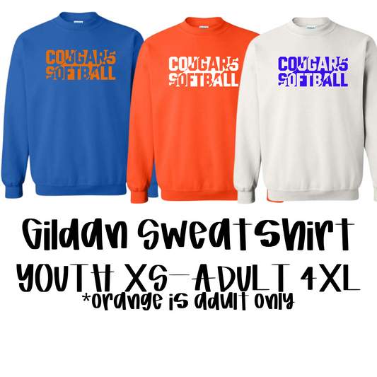 Cougar Block Softball Sweatshirt