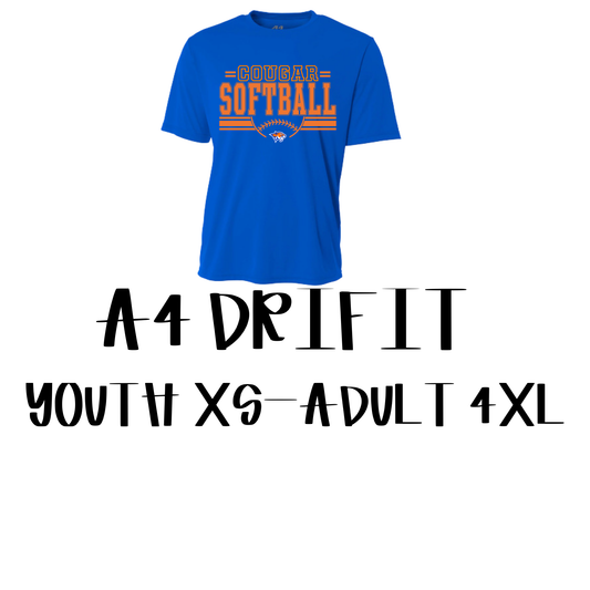 Cougar Softball -- A4 Drifit