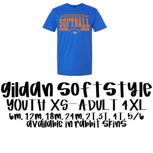 Cougar Softball -- Gildan Softstyle