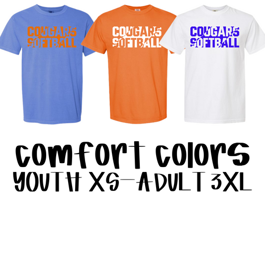 Cougars Softball Block - Comfort Color