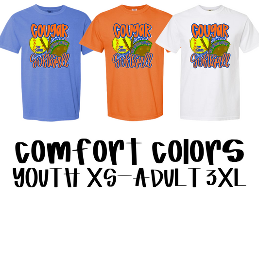 Glitter Cougar Softball Field - Comfort Color