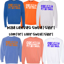 Load image into Gallery viewer, Cougar Block Softball Sweatshirt
