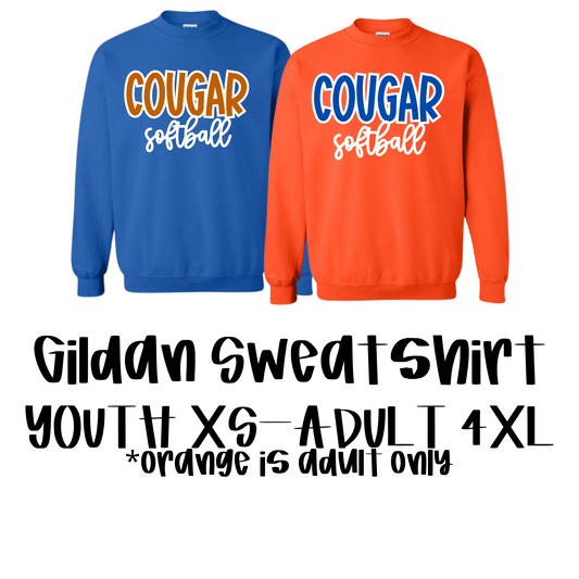 Cougar Script Softball Sweatshirt