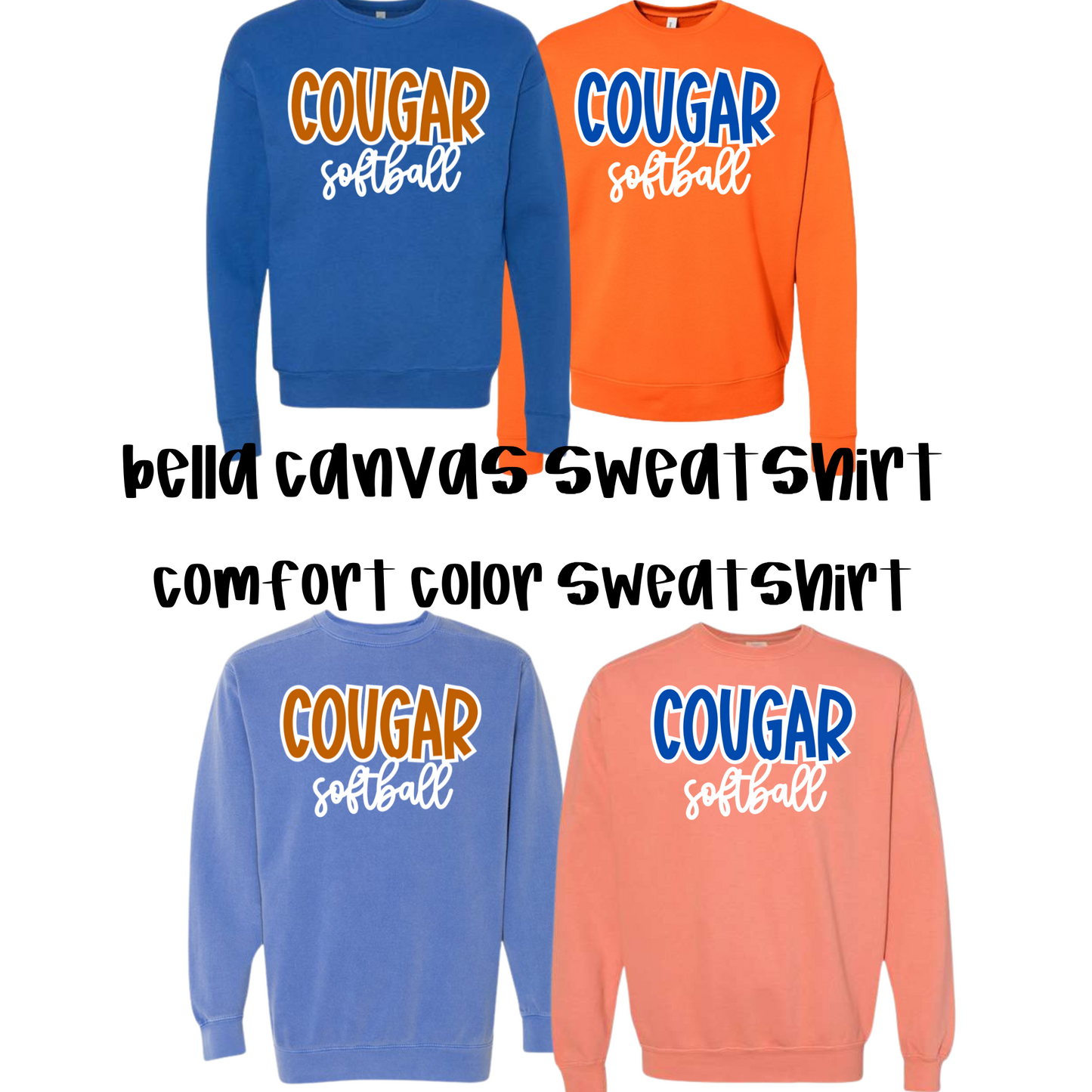 Cougar Script Softball Sweatshirt