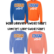 Load image into Gallery viewer, Cougar Script Softball Sweatshirt
